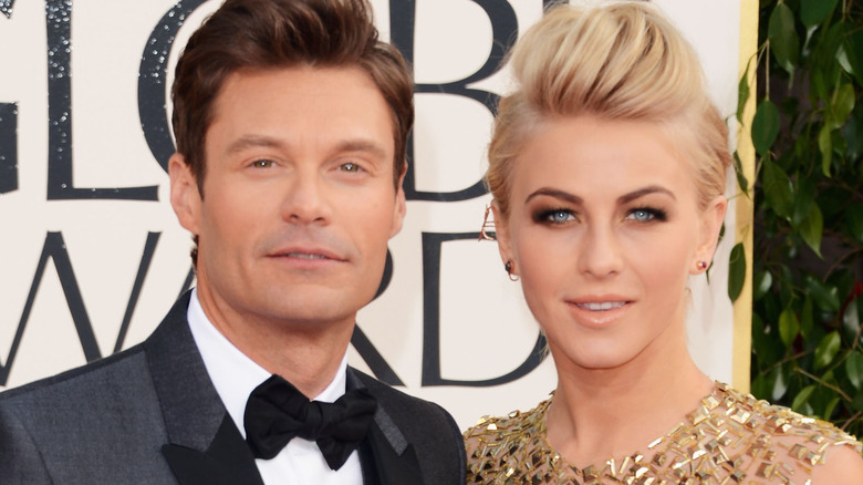 Ryan Seacrest and Julianne Hough at Golden Globe Awards