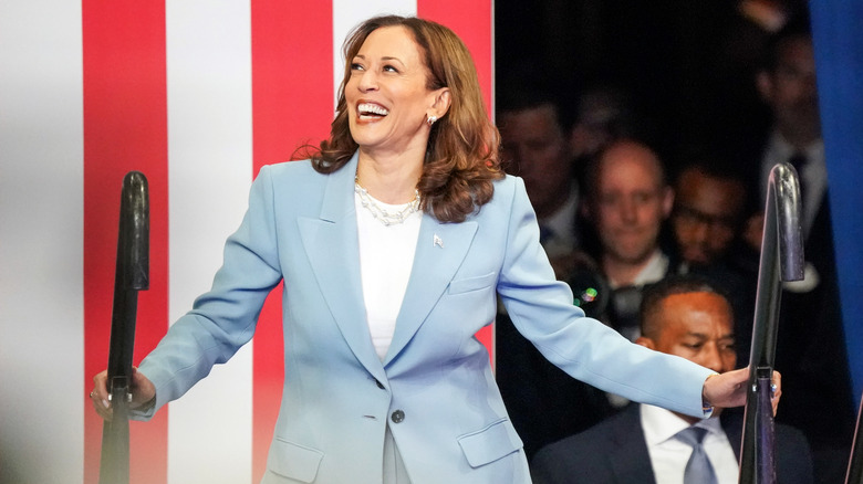 Kamala Harris at a rally