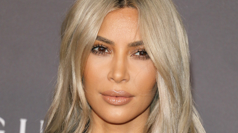 Kim Kardashian with blonde hair 