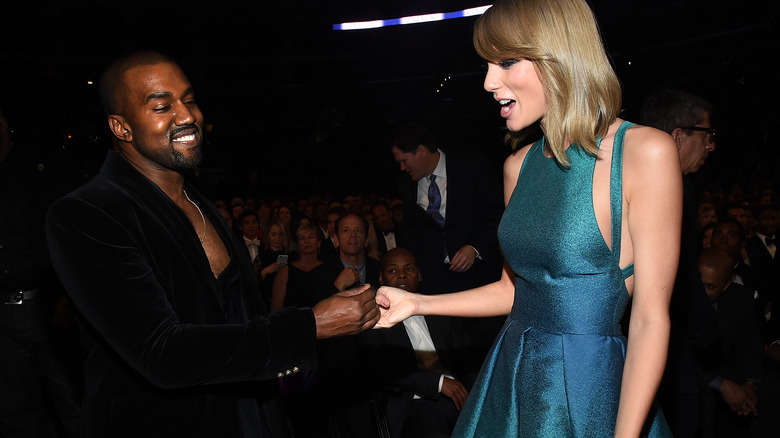 Kanye West and Taylor Swift attend The 57th Annual GRAMMY Awards