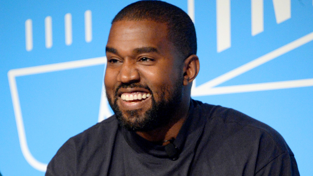 Kanye West smiling