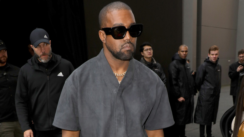 Kanye 'Ye' West in black