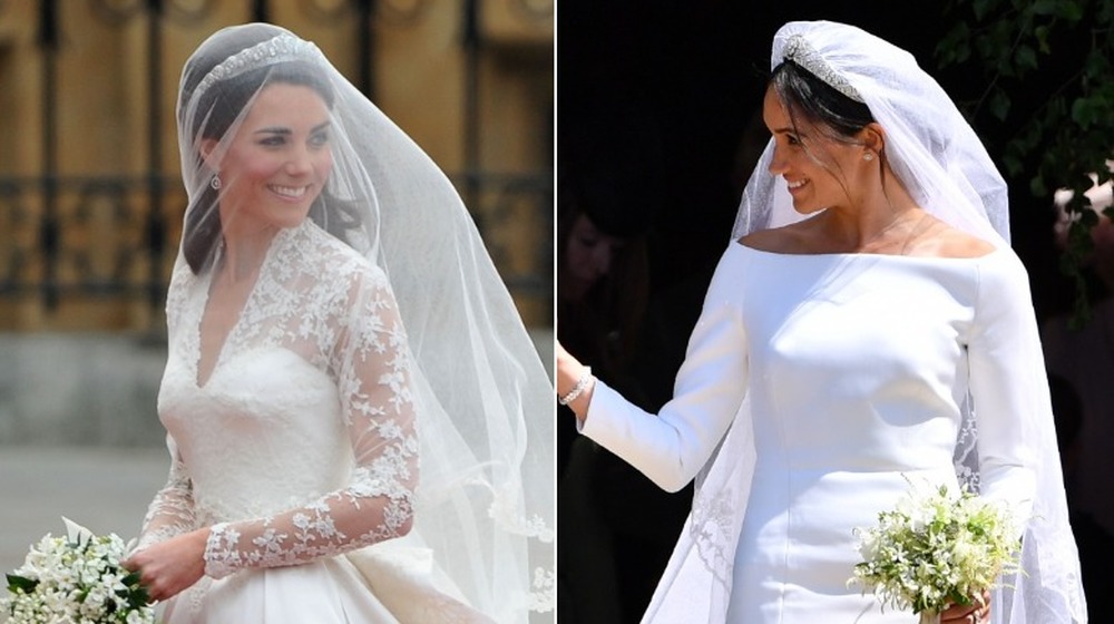 Kate Middleton and Meghan Markle wedding dresses