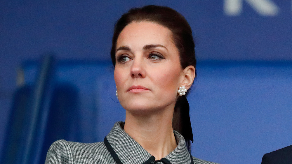 Kate Middleton looking serious