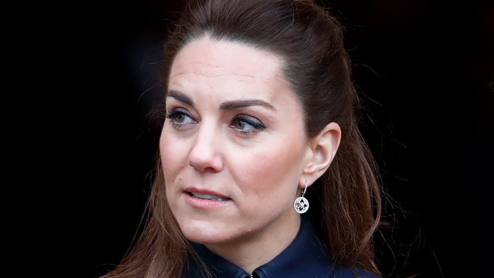 Kate Middleton looking serious