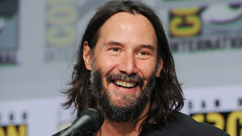 Keanu Reeves smiling