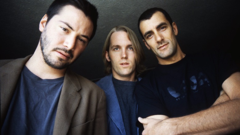 Keanu Reeves with band members of Dogstar