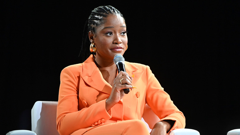 Keke Palmer with microphone 