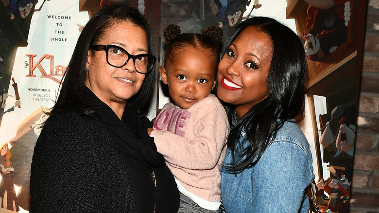 Keshia Knight Pulliam poses with her mother and daughter