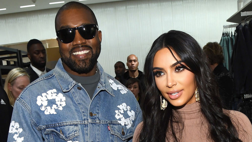Kim Kardashian West and Kanye West smiling