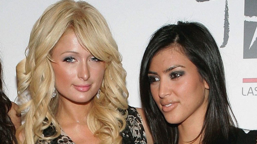 Paris Hilton and Kim Kardashian posing together