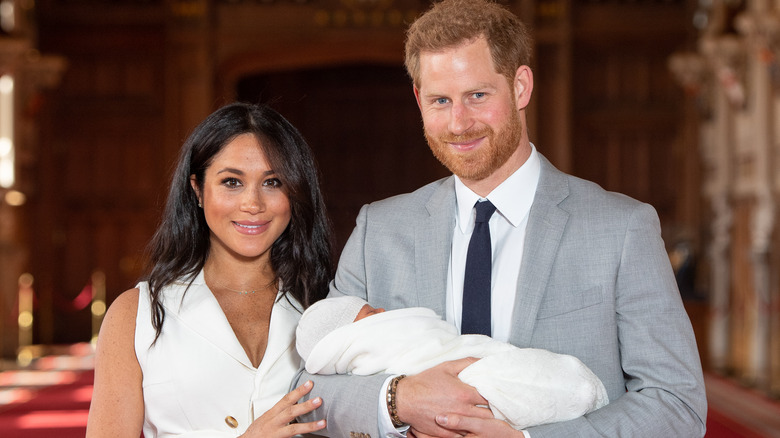 Prince Harry with wife Meghan Markle and son Archie 