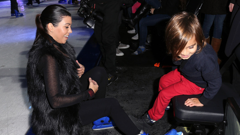 Kourtney Kardashian and young Mason Disick