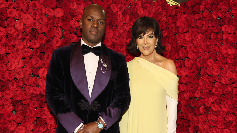 Corey Gamble and Kris Jenner posing