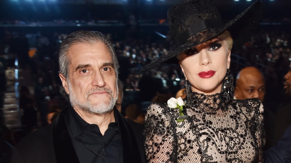 Joe Germanotta and Lady Gaga at formal event