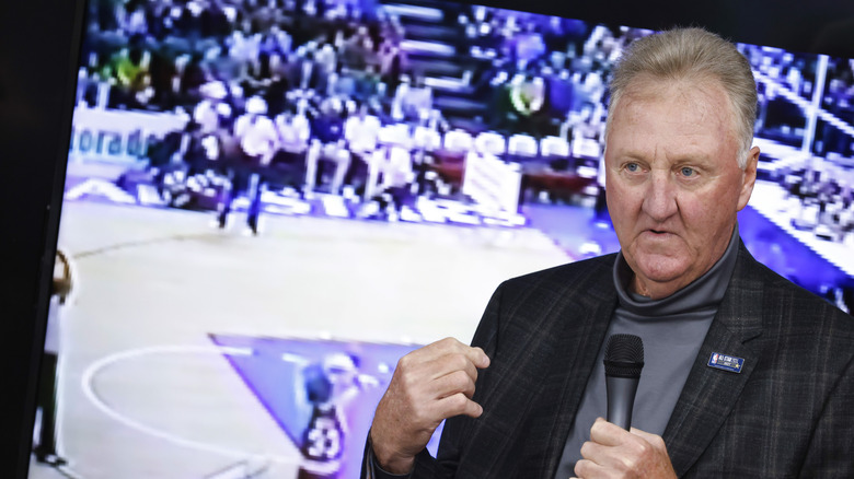 Larry Bird giving game analysis