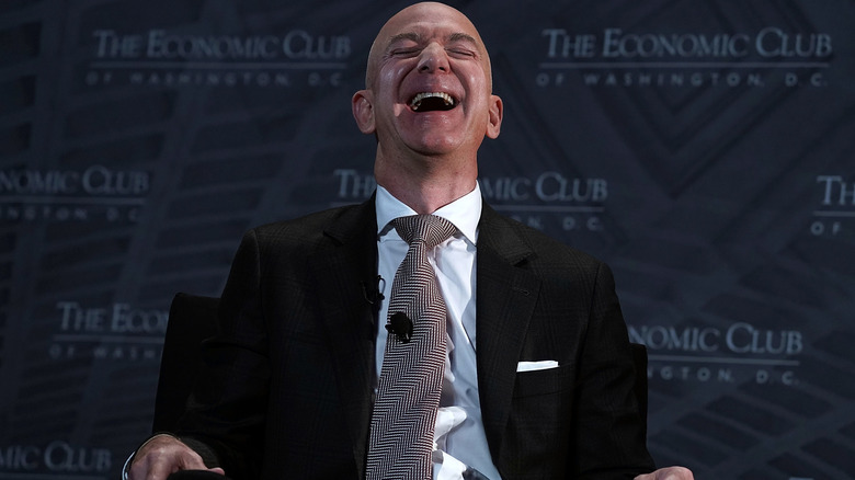 Jeff Bezos laughing