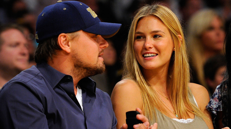 Leonardo DiCaprio talking to Bar Fefaeli