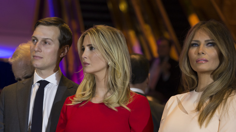 Jared Kushner, Ivanka Trump, and Melania Trump at an event