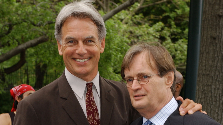 Mark Harmon and David McCallum in May 2003.