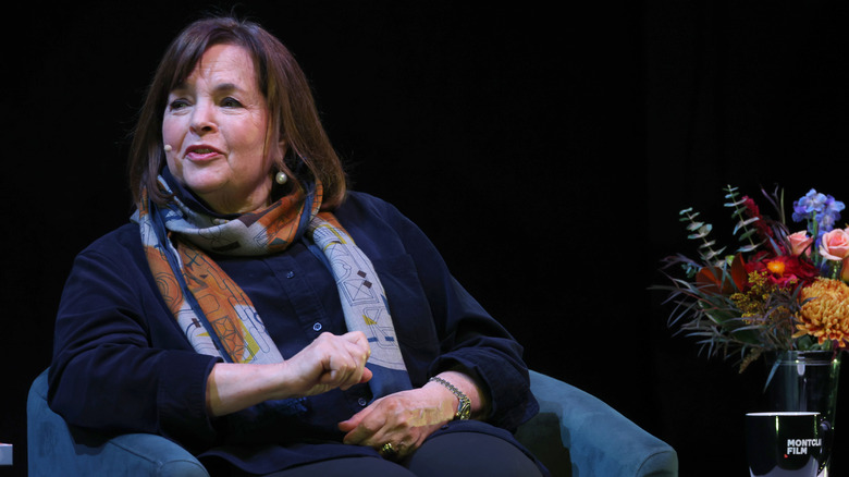 Ina Garten speaking while seated on stage