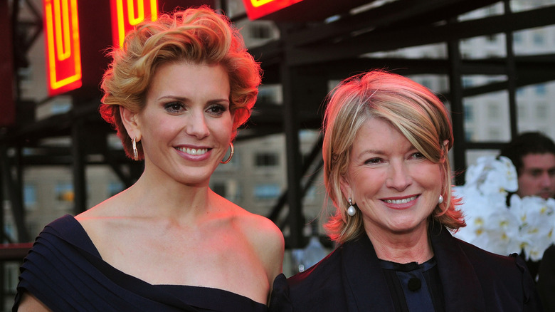 Alexis and Martha Stewart wearing black