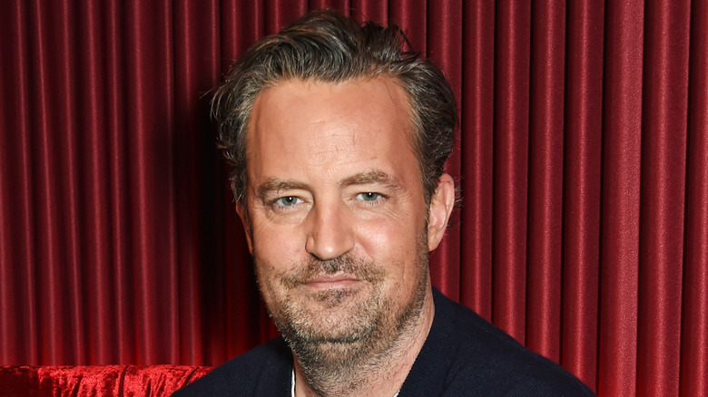 Matthew Perry posing for photo