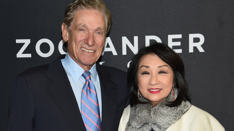 Maury Povich and Connie Chung posing