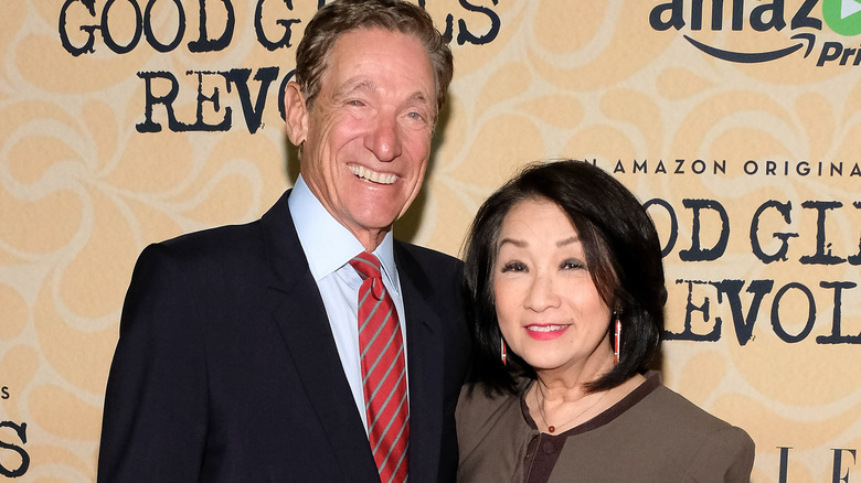 Maury Povich and Connie Chung smiling