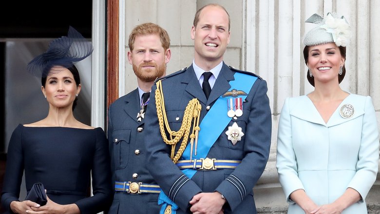 Meghan Markle, Prince Harry, Prince William, and Kate Middleton