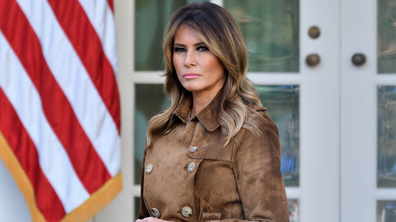 Melania Trump looking pensive