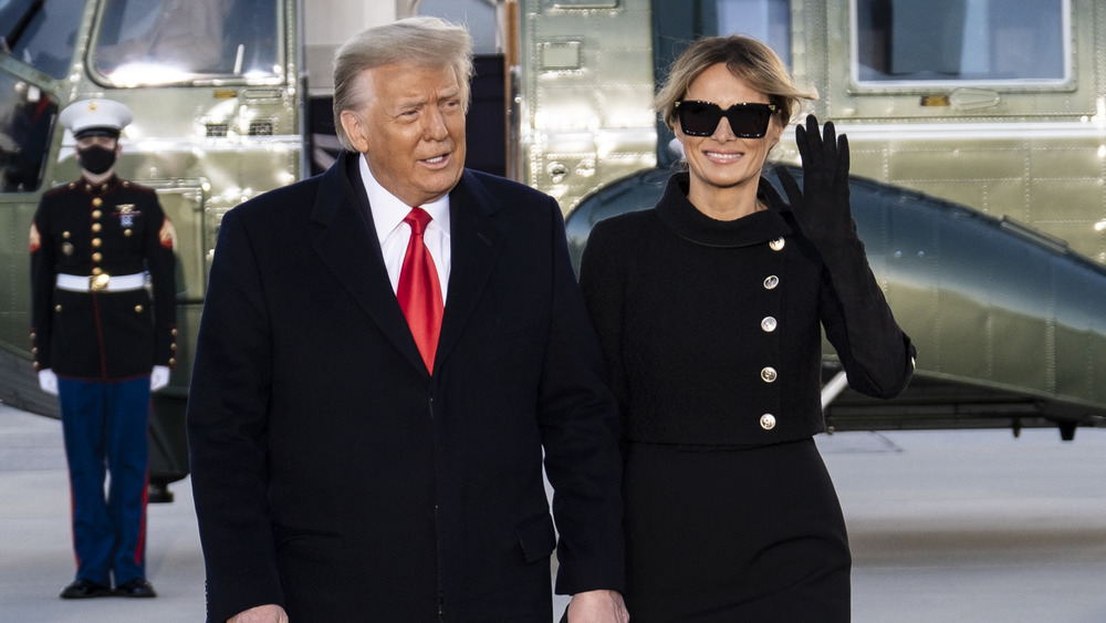 Melania and Donald Trump smiling