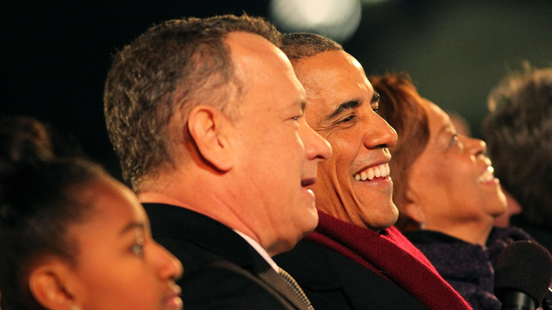 Tom Hanks Barack Obama laughing