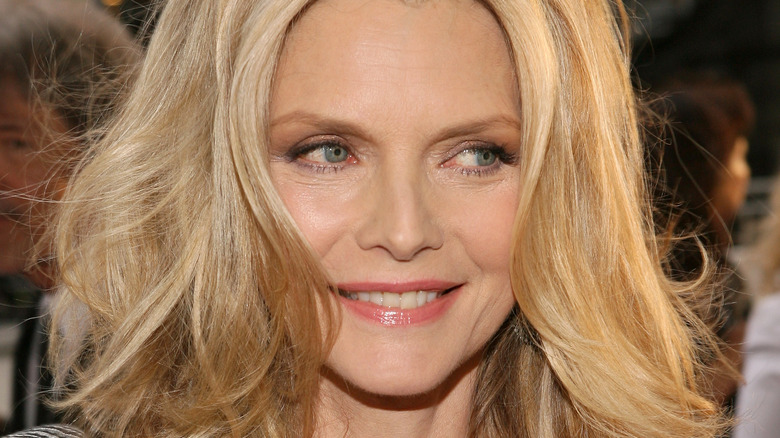 Michelle Pfeiffer glancing to the side