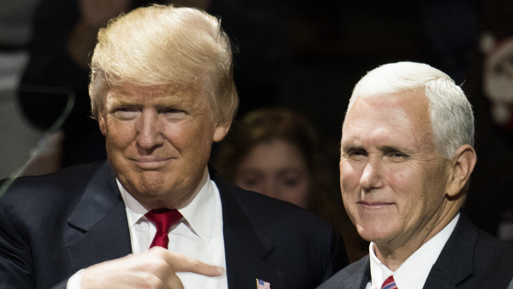 Donald Trump and Mike Pence red ties