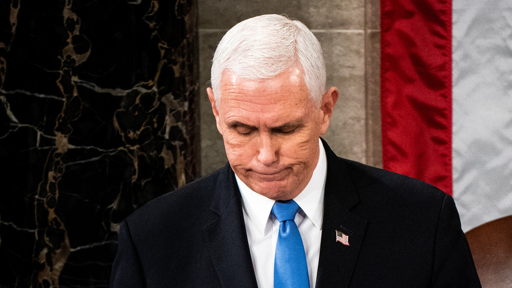 Mike Pence making a weird face