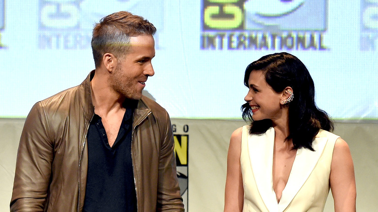 Ryan Reynolds and Morena Baccarin talking