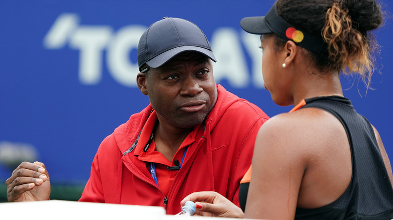 Naomi Osaka, Leonard Francois, talking