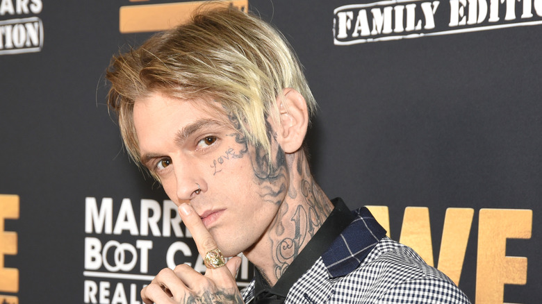 Aaron Carter face tattoos