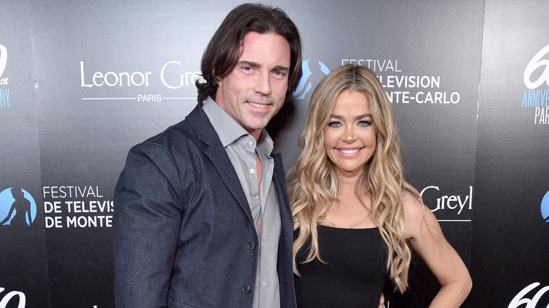 Aaron Phypers and Denise Richards pose 