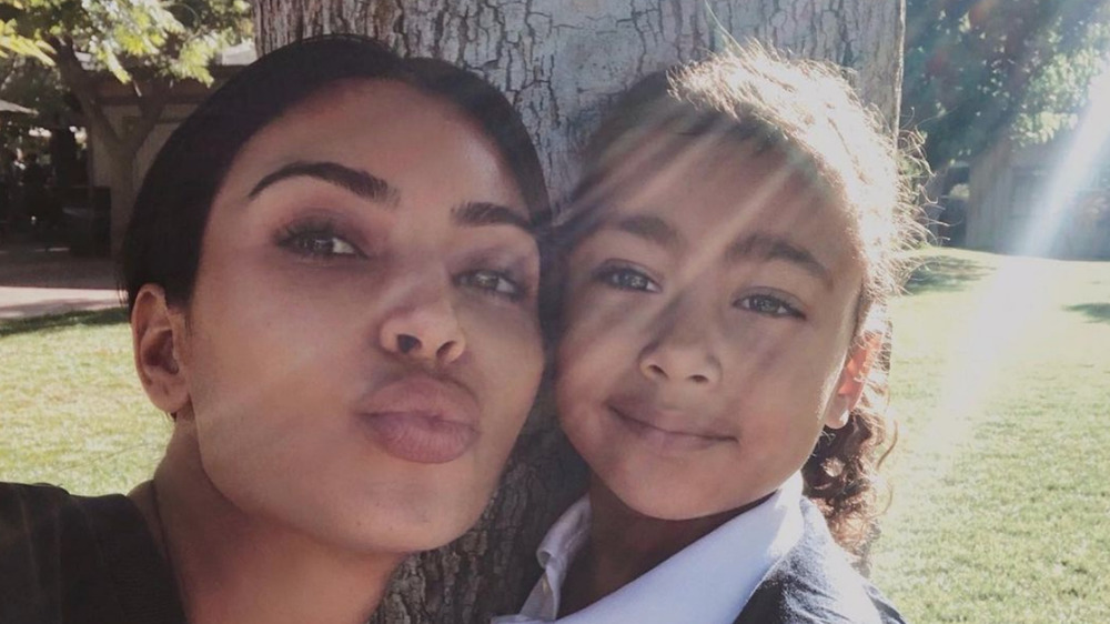 Kim Kardashian and North West taking a selfie