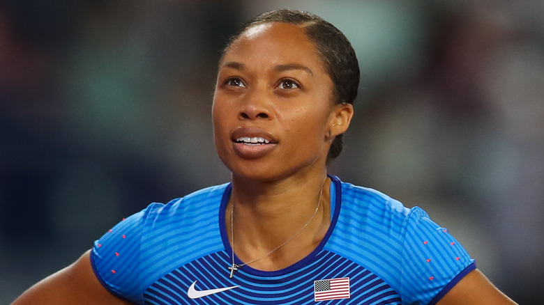 Allyson Felix on track field