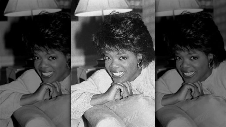 young Oprah Winfrey poses for a portrait