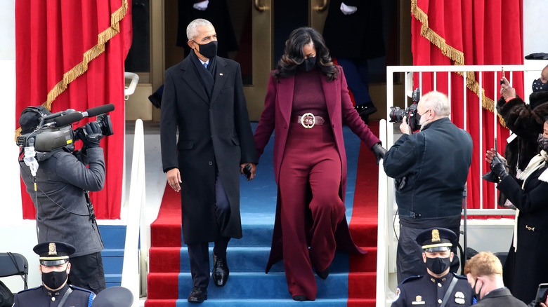 Barack Obama and Michelle Obama attend Joe Biden's inauguration