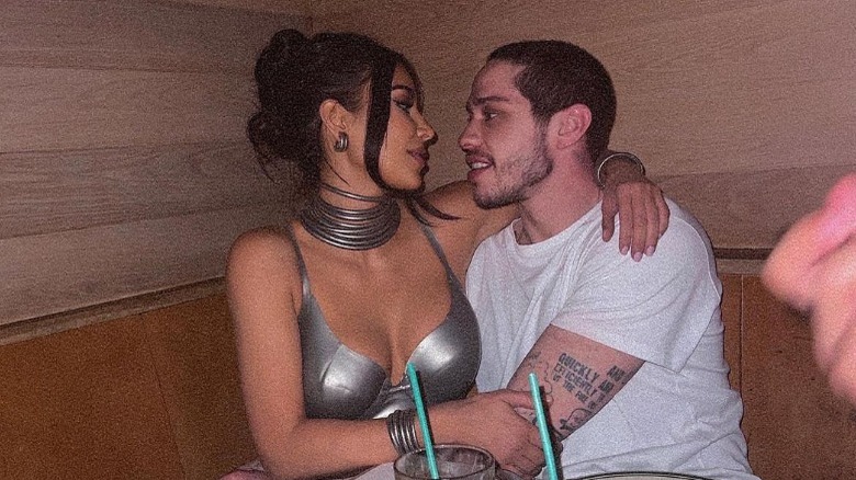 Kim Kardashian cuddling with Pete Davidson