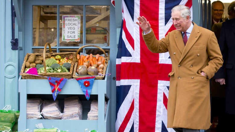 Prince Charles with the Union Flag 