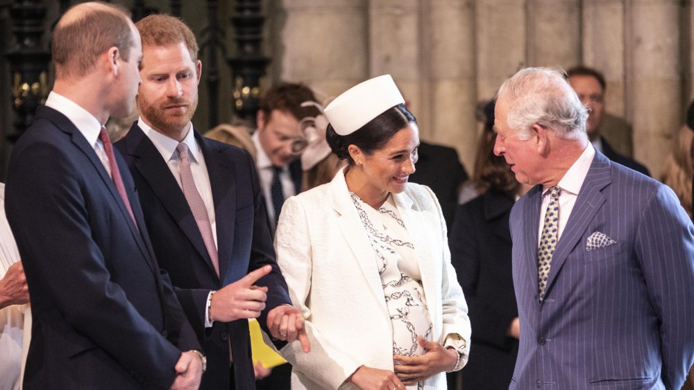 Prince William, Prince Harry, Prince Charles and Meghan Markle 