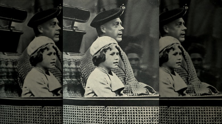 Young Queen Elizabeth and her uncle Edward VIII in 1933.