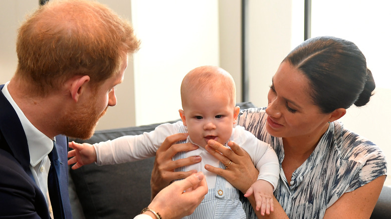 Prince Harry and Meghan Markle with son Archie