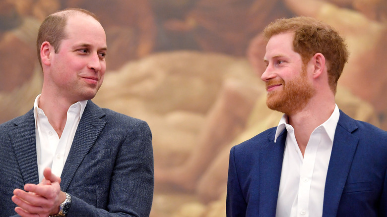 Prince William and Prince Harry smiling